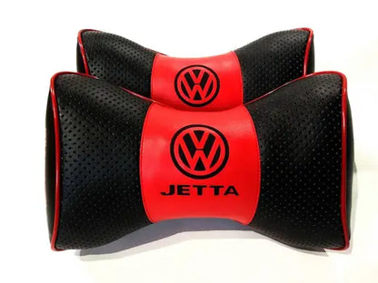 2pc Car Seat Headrest Pillow Neckrest Cushion PU Leather Fashion Best Quality Volkswagen Jetta