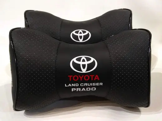 2pc Car Seat Headrest Pillow Neckrest Fashion Cushion Best PU Leather Quality Toyota Prado