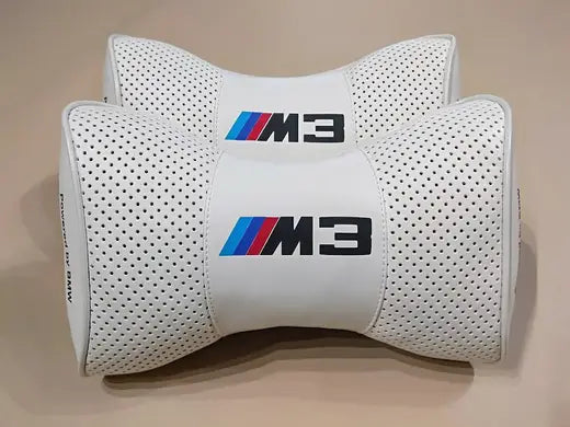 2pc Car Seat Headrest Pillow Neckrest Fashion Cushion Best PU Leather BMW M3