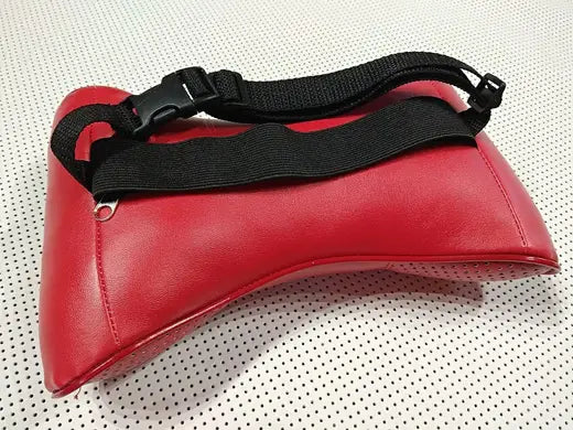 2pc Car Seat Headrest Neckrest Cushion Pillow Best Red PU Leather Quality Fashion Citroen