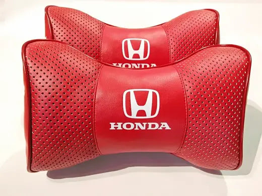 2pc Car Seat Headrest Pillow Neckrest Fashion Cushion Best PU Leather Quality Honda