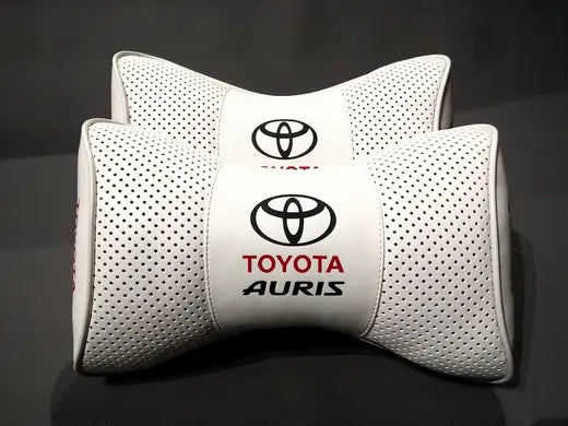 2pc Car Seat Headrest Pillow Neckrest Fashion Cushion Best PU Leather Quality Toyota Auris