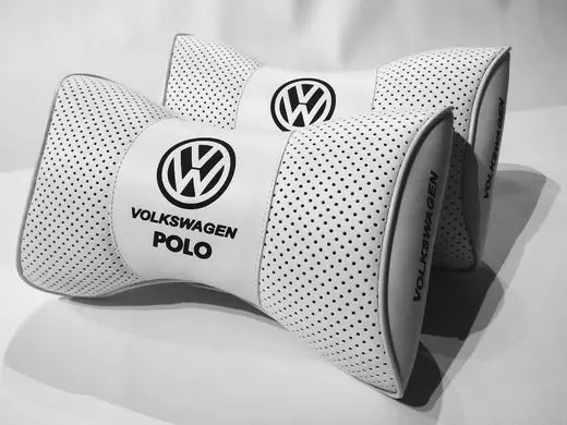 2pc Car Seat Headrest Pillow Neckrest Cushion PU Leather Fashion Best Quality Volkswagen Polo