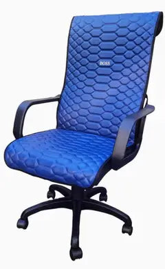 Blue office chair cover BOSS eco-leather