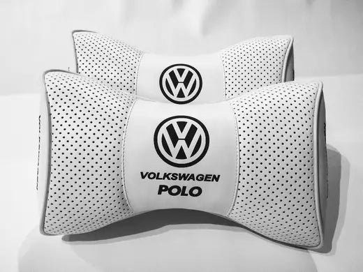 2pc Car Seat Headrest Pillow Neckrest Cushion PU Leather Fashion Best Quality Volkswagen Polo