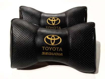 2pc Car Seat Headrest Pillow Neckrest Fashion Cushion Best PU Leather Quality Toyota SEQUOIA