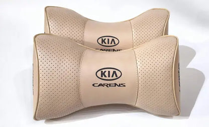 2pc Car Seat Headrest Pillow Best Neckrest Cushion PU Leather Fashion Quality KIA Carens