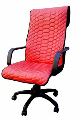 Red office chair cover BOSS eco-leather