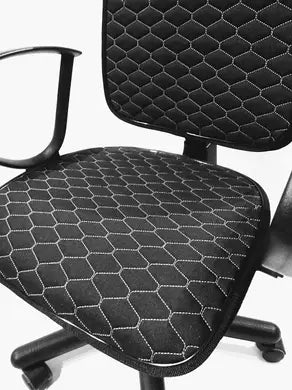 Black fabric office chair cover