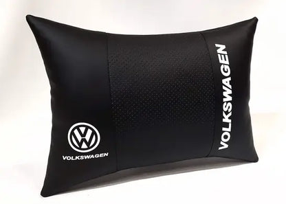 2pc Car Seat Lumbar Back Support Headrest Pillow Cushion Best PU Leather Volkswagen