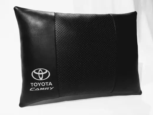 2pc Car Seat Lumbar Back Support Headrest Pillow Cushion Best PU Leather Toyota Camry