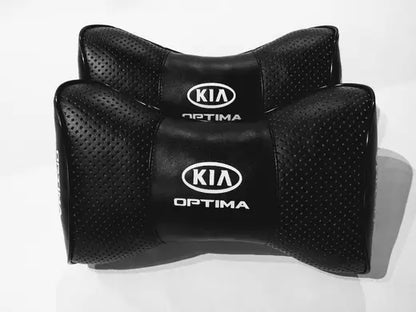 2pc Car Seat Headrest Pillow Best Neckrest Cushion PU Leather Fashion Quality KIA Optima