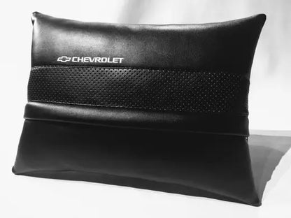 2pc Car Seat Lumbar Back Support Headrest Pillow Cushion Best PU Leather Chevrolet