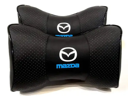 2pc Car Seat Headrest Pillow Neckrest Fashion Cushion Best PU Leather Quality Mazda