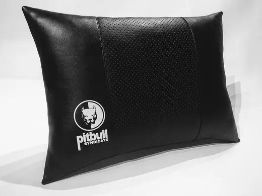 PITBULL 1pc Car Seat Lumbar Back Support Headrest Pillow Cushion Best PU Leather