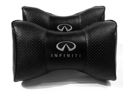 2pc Car Seat Headrest Pillow Neckrest Fashion Cushion Best PU Leather Infiniti