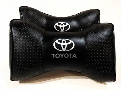 2pc Car Seat Headrest Pillow Neckrest Fashion Cushion Best PU Leather Quality Toyota Corolla