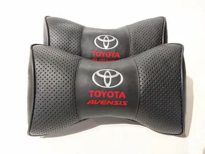 1 Set 6pcs Car Seat Headrest Pillow Lumbar Back Cushion Support Best PU Leather Toyota Avensis