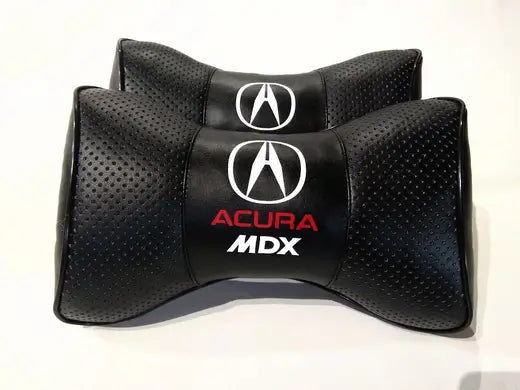 2pc Car Seat Headrest Pillow Neckrest Cushion PU Leather Best Quality Acura MDX