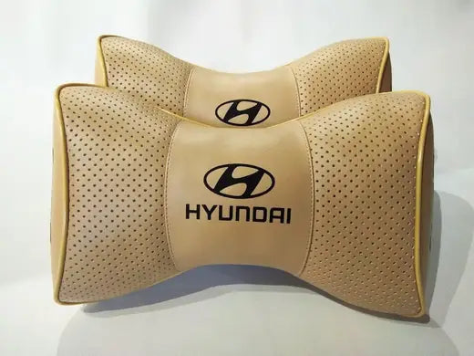 2pc Car Seat Headrest Pillow Neckrest Fashion Cushion Best PU Leather Quality Hyundai Santa FE