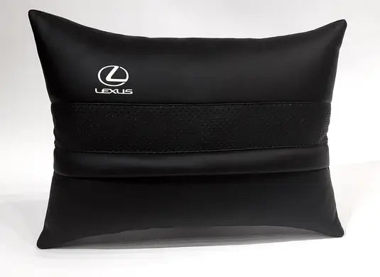 2pc Car Seat Lumbar Back Support Headrest Pillow Cushion Best PU Leather Lexus