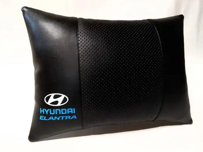 1 Set 5pcs Car Seat Headrest Pillow Best Back Lumbar Cushion Support PU Leather Hyundai Elantra