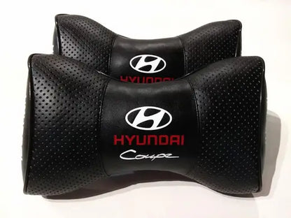 2pc Car Seat Headrest Pillow Neckrest Fashion Cushion Best PU Leather Quality Hyundai Coupe