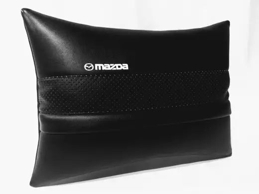 2pc Car Seat Lumbar Back Support Headrest Pillow Cushion Best PU Leather Mazda