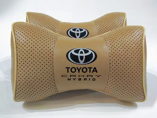 2pc Car Seat Headrest Pillow Neckrest Fashion Cushion Best PU Leather Quality Toyota Camry