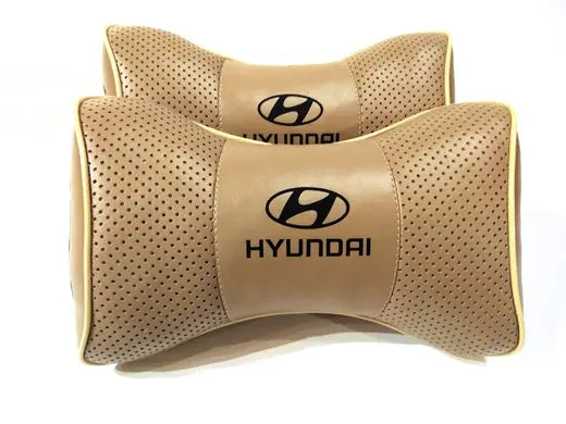 2pc Car Seat Headrest Pillow Neckrest Fashion Cushion Best PU Leather Quality Hyundai Accent