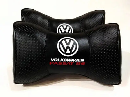 2pc Car Seat Headrest Pillow Neckrest Cushion PU Leather Fashion Best Quality Volkswagen Passat