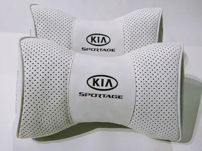 2pc Car Seat Headrest Pillow Best Neckrest Cushion PU Leather Fashion Quality KIA Sportage