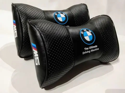 1 Set 7pcs Car Seat Headrest Pillow Back Lumbar Cushion Support Best PU Leather BMW M5