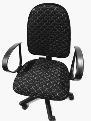 Black fabric office chair cover