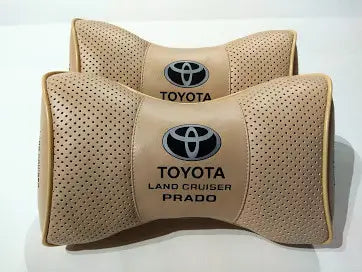 2pc Car Seat Headrest Pillow Neckrest Fashion Cushion Best PU Leather Quality Toyota Prado