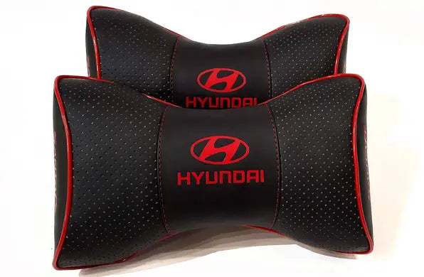 1 Set 5pcs Car Seat Headrest Pillow Best Back Lumbar Cushion Support PU Leather Hyundai Santa Fe