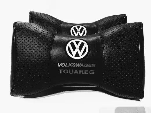 1 Set 7pcs Car Seat Headrest Pillow Best Back Lumbar Cushion Support PU Leather Volkswagen Touareg