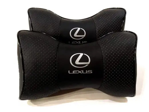 2pc Car Seat Headrest Pillow Neckrest Fashion Cushion Best PU Leather Quality Lexus