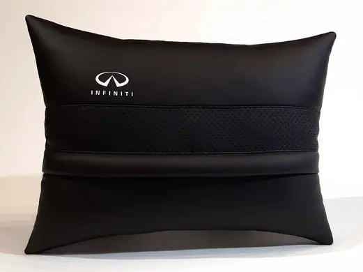 2pc Car Seat Lumbar Back Support Headrest Pillow Cushion Best PU Leather Infiniti