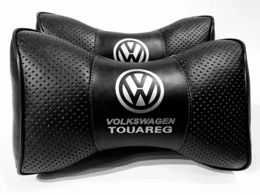 2pc Car Seat Headrest Pillow Neckrest Cushion PU Leather Fashion Best Quality Volkswagen Touareg