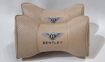 2pc Car Seat Headrest Pillow Neckrest Fashion Cushion Best PU Leather Bentley