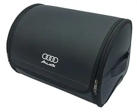 1pc Car Trunk Organizer Auto Storage Bag PU Leather Collapsible Box Durable Audi