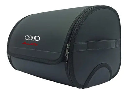 1pc Car Trunk Organizer Auto Storage Bag PU Leather Collapsible Box Durable Audi