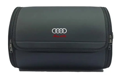 1pc Car Trunk Organizer Auto Storage Bag PU Leather Collapsible Box Durable Audi