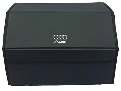 1pc Car Trunk Organizer Auto Storage Bag PU Leather Collapsible Box Durable Audi