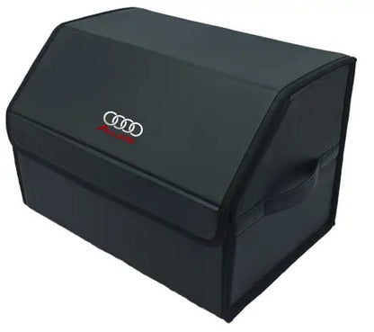 1pc Car Trunk Organizer Auto Storage Bag PU Leather Collapsible Box Durable Audi