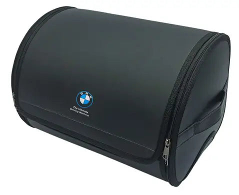 1pc Car Trunk Organizer Auto Storage Bag PU Leather Collapsible Box Durable BMW